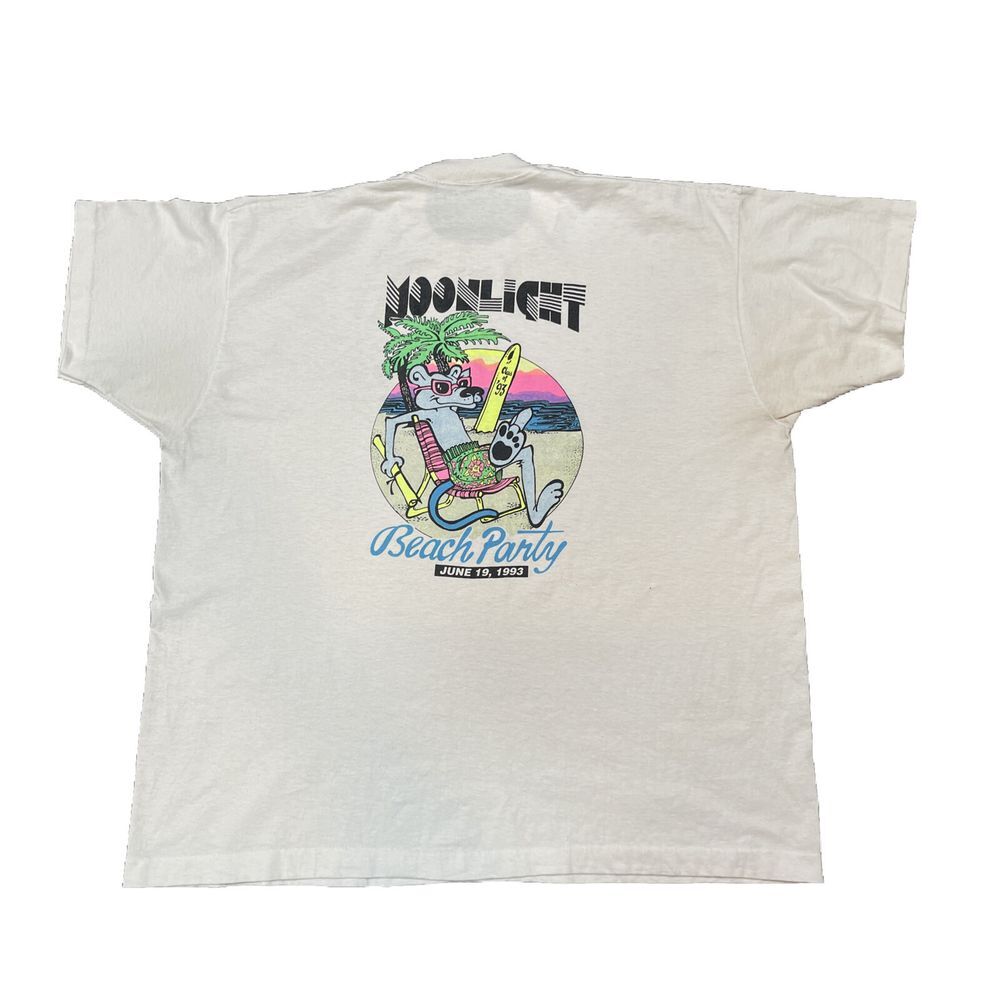 Vintage Class Of '93 Moonlight Beach Party Single Stitch‎ Tshirt  (READ)